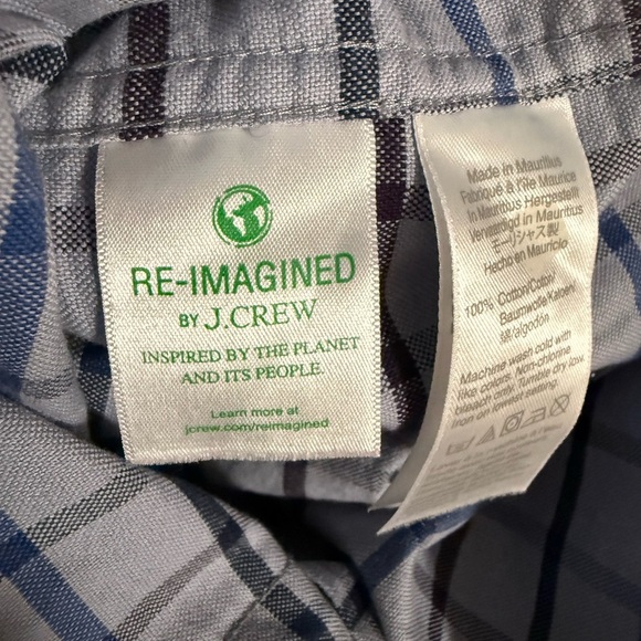 J. Crew Men's Light Blue Checkered Shirt - Picture 4 of 4